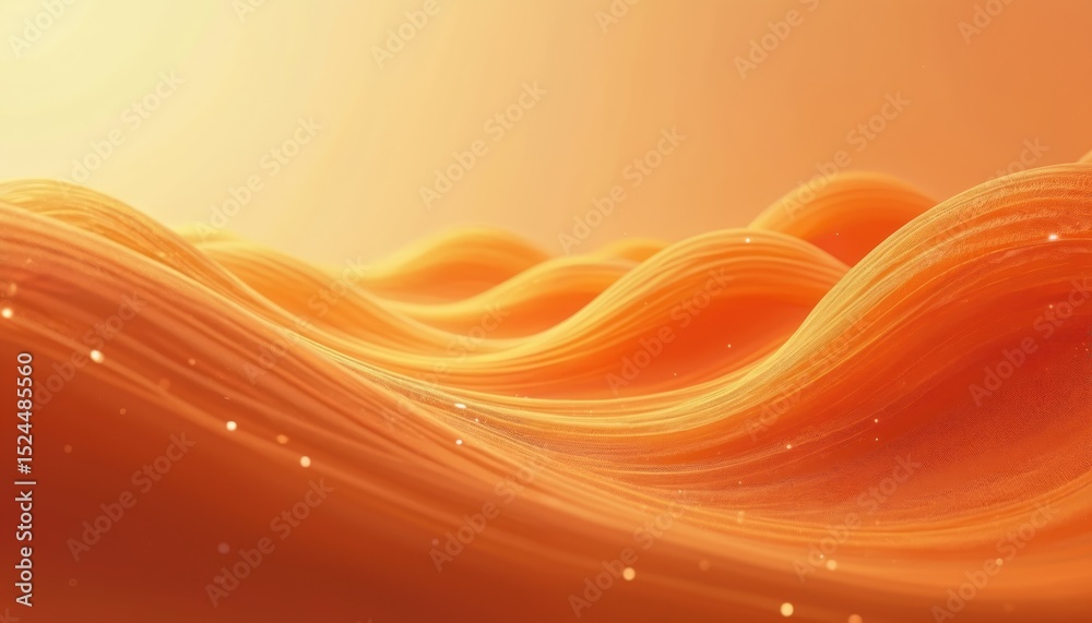 Poster abstract graphic background features flowing orange wave shapes. trendy minimalist design for busine