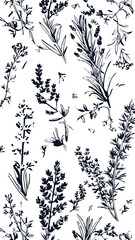 Flower Seamless Pattern , Floral Seamless Pattern.