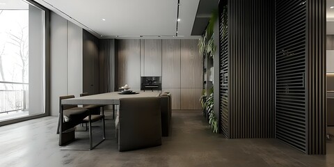 "Skyscrapers with Vertical Farms and Green Facades – Sustainable City Concept", Visual representation of a modern skyscraper integrated with vertical farms and green walls, as part of an advanced sust