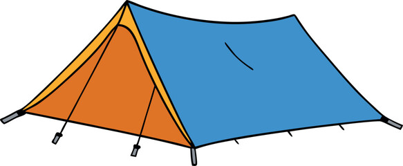 Small Tent Icon &ndash; Outdoor Shelter Vector Illustration

