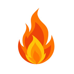 fire vector on withe background