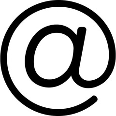 Clean design of at mention communication icon