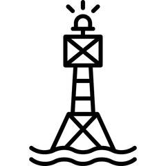Clean bold line art of a nautical marker