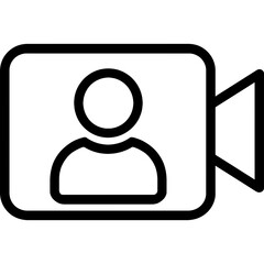 Clean vector icon for video communication