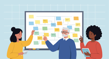 montage of business people