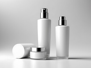 Blank White Cosmetic Product on Isolated Background &ndash; Perfect for Mockup and Design Presentation