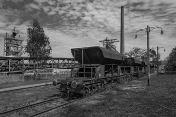 architectural detail of an old steelwork facility