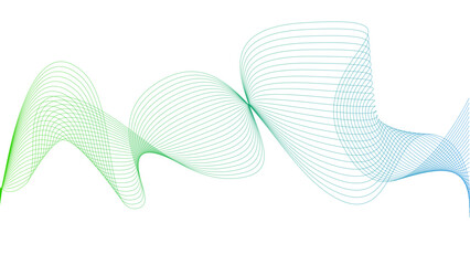 Tittel	
Vector curvy abstract line art wavy flowing dynamic colorful lines white background in concept music or sound, wave, wind, information flow	
