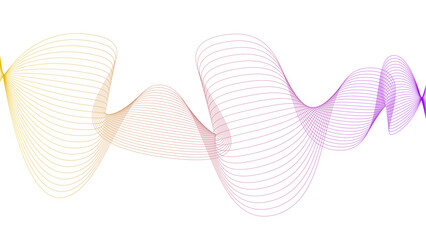 Tittel	
Vector curvy abstract line art wavy flowing dynamic colorful lines white background in concept music or sound, wave, wind, information flow	
