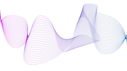 Tittel	
Vector curvy abstract line art wavy flowing dynamic colorful lines white background in concept music or sound, wave, wind, information flow	
