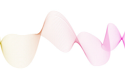 Tittel	
Vector curvy abstract line art wavy flowing dynamic colorful lines white background in concept music or sound, wave, wind, information flow	
