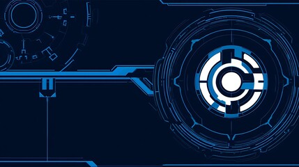 Abstract tech interface in futuristic design