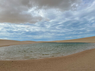 Brazil, Barreirinhas - 2023, May: Lagoon in Lençóis Maranhenses 