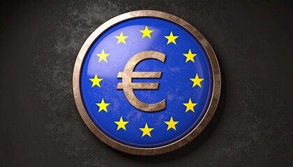 European Union Euro Currency Symbol on Background