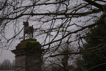 statue of dog  in England UK