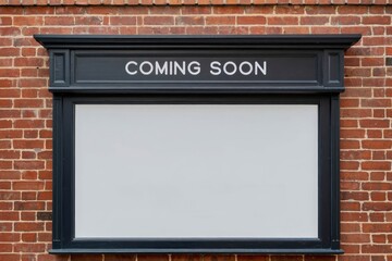 Blank poster mockup with Coming Soon.