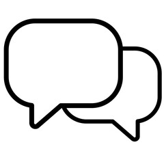 Minimalist Solid Chat Speech Bubble Icon
