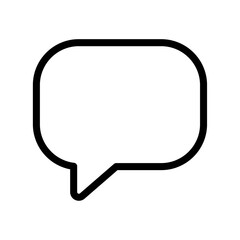 Minimalist Solid Chat Speech Bubble Icon
