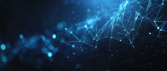 Fototapeta premium Abstract network of glowing points and lines