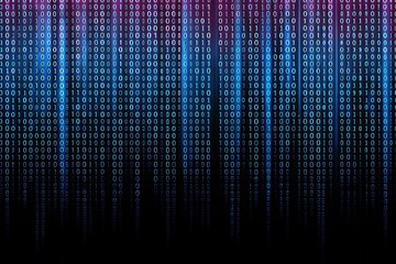 Binary Code Background – Digital Data Stream and Futuristic Matrix-Style Technology Concept

