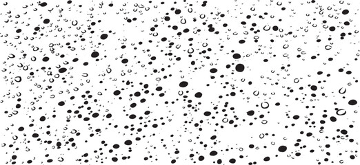 Small water drops texture vector. Rainy window overlay texture. Rain on glass background. Abstract halftone textured effect. Vector Illustration. EPS10.
