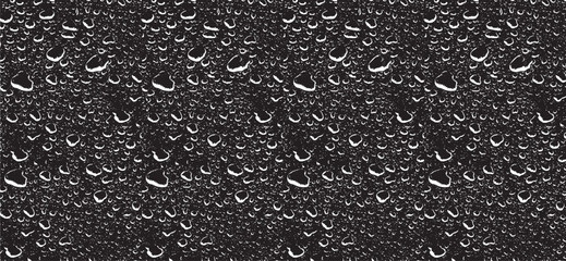Plakat Small water drops texture vector. Rainy window overlay texture. Rain on glass background. Abstract halftone textured effect. Vector Illustration. EPS10.