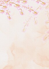 Pink of Sakura Flowers with Splash Abstract Background