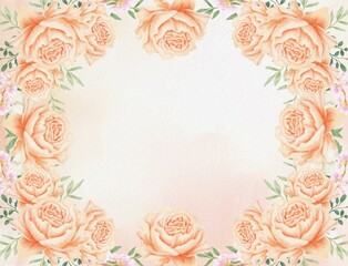 vintage floral frame with splash background