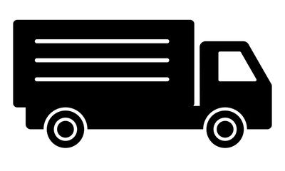 シンプルな配送トラックのピクトグラム