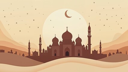 Minimalist Eid al-Adha greeting card design 
