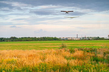 Glider Take Off Small Airport