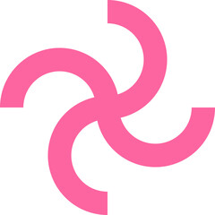 Abstract Swirl Shape in Pink