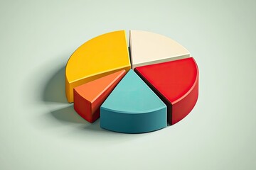 Obraz premium Colorful 3D Pie Chart (1)