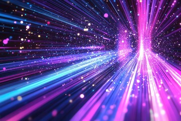 Obraz premium Abstract vibrant cosmic tunnel