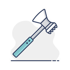 Meat hammer vector icon. Kitchen appliance