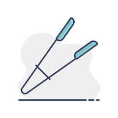 Kitchen tongs vector icon. Kitchen appliance