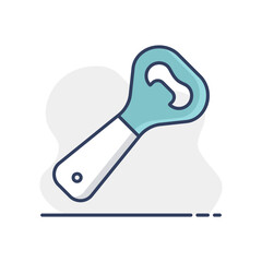 Close up of bottle opener vector icon