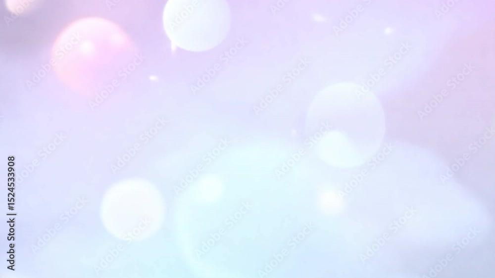 Poster dreamy background with soft clouds and colorful bokeh lights, creating serene and whimsical atmosphe
