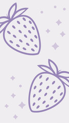 Naklejka premium Pastel strawberry illustration with a transparent background for various design applications