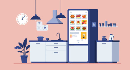 Smart Kitchen Revolution Innovative Smart Fridge and Recipe Integration for Seamless Cooking