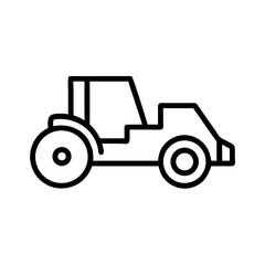 Fototapeta premium Vector illustration of a road roller, simple design for construction and machinery themes 