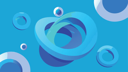 Abstract blue graphic with transparent elements suitable for various design applications