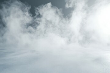 Obraz premium Digital Rendering: Fog Over Gray Surface