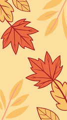Obraz premium Autumnal leaf design with warm colors and a white background for creative projects