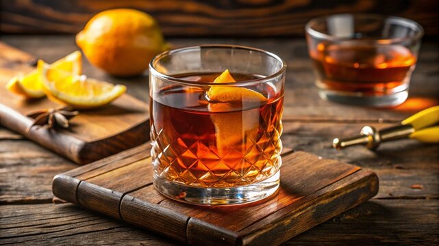 Sazerac &ndash; classic cocktail with rye whiskey, absinthe, sugar, and Peychaud&rsquo;s bitters