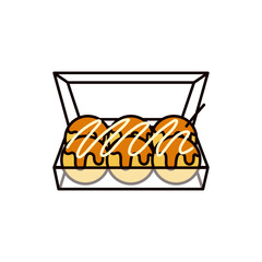 たこ焼きのアイコンイラスト