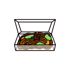 焼きそばのアイコンイラスト