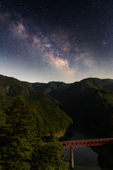 星空の奥大井湖上駅
