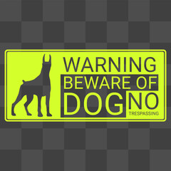 beware of dog sign