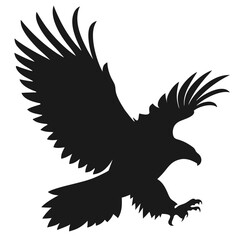 Silhouette of an Eagle in Flight